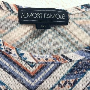 ☘️4 for $20☘️Almost Famous aztec t-shirt dress